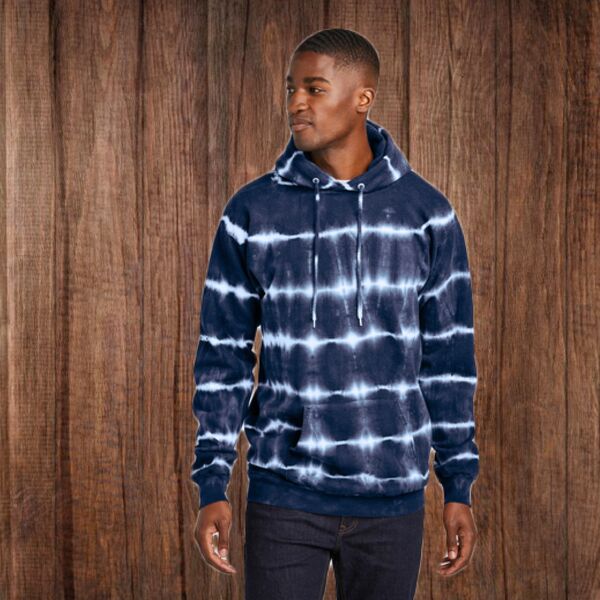 PC143 Adult Allover Stripe Tie Dye Fleece Thumbnail